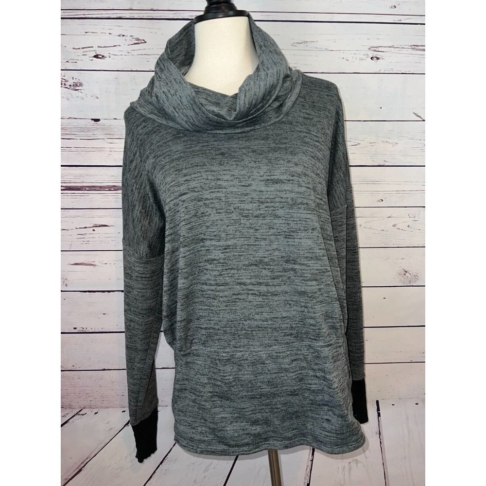 Athleta Sweatshirt Cowl Neck Long Sleeve Tunic Top size Medium Athleisure Lounge